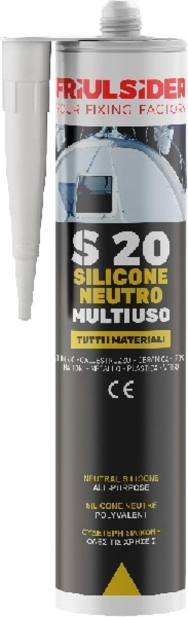 SILICONE MULTIUSO NEUTRO TRASPARENTE S20 PROFESSIONALE 310ml FRIULSIDER