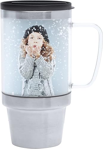 Foto taza de viaje de acero inoxidable