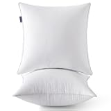 20 x 20 Pillow Inserts (Set of 2) -Throw Pillows for Couch Sofa with 100% Cotton Covers