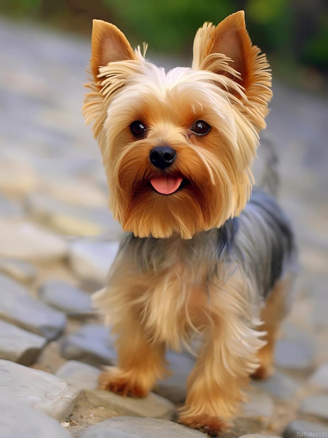 TUTUMAY21 Christmas Gift Art Yorkshire Terrier Puppy Dog Diamond Painting, Yorkie Dogs Diamond Painting Kits, 5D DIY Diamond Art, for Room Home Wall Decor Gift for New Year Valentine's Day 12x16 inch