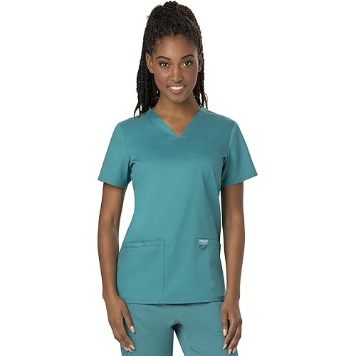 Cherokee Medical Women's Scrub Top V-Neck Modern Classic Fit with 3 Pockets, Ultra Soft and 2-Way Stretch Fabric - WW620