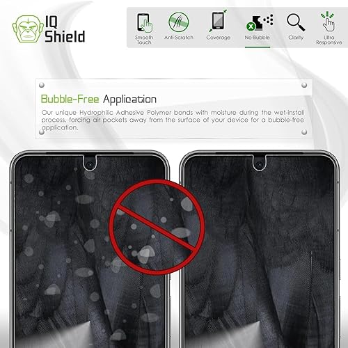 Miniatura 3 de IQShield Paquete de 2 protectores de pantalla para Google Pixel 8 Pro película de TPU transparente, instalación sin burbujas, resistente a los