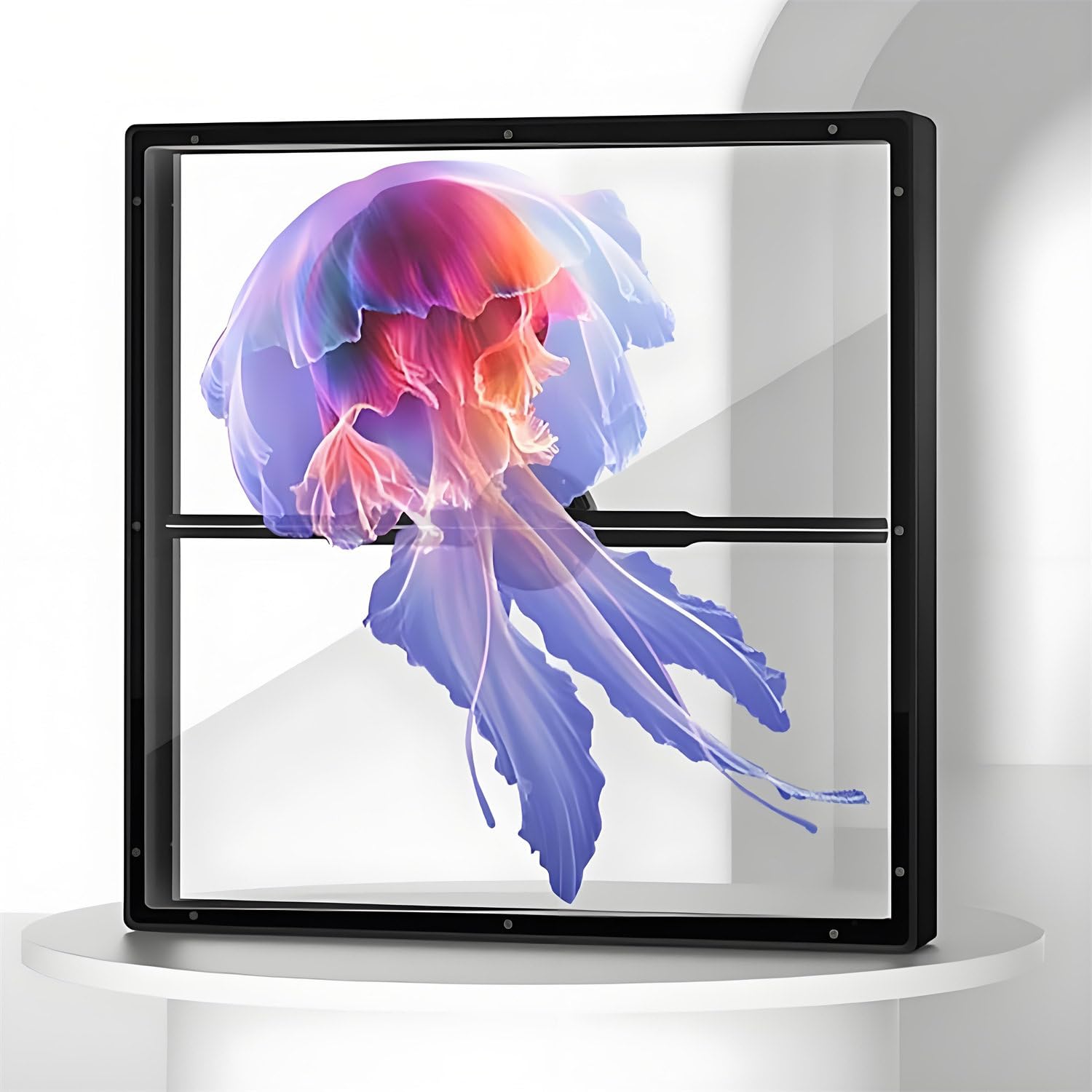 BOOZXCV WiFi Holographic Fan Projector - 576 HD LED Portable Hologram Display for 3D Advertising & Animation, for Events & Marketing (56cm)