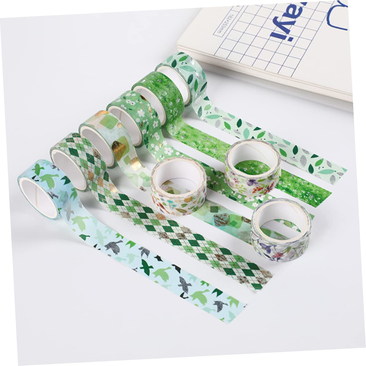 NUOBESTY 48rollen Dekorative Washi Tapes Mit Blumenmuster Dünnes Klebeband Für Scrapbooking Notizbücher Und Frühlingsdesign Leicht Abreißbar Vielseitig Einsetzbar