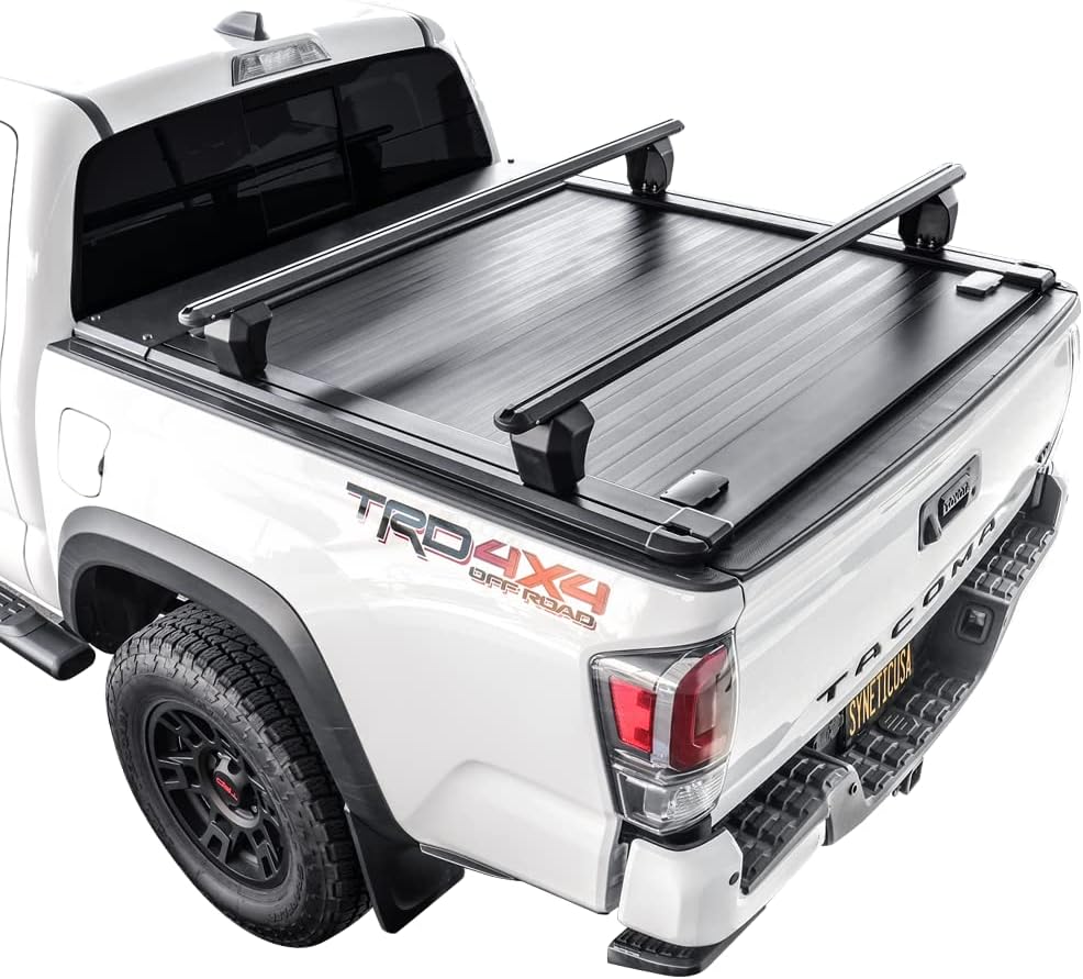 Syneticusa MR Retractable Hard Truck Bed Tonneau Cover with Cross Bars for 2019-2026 Ford Ranger 5' (61”) Bed Waterproof