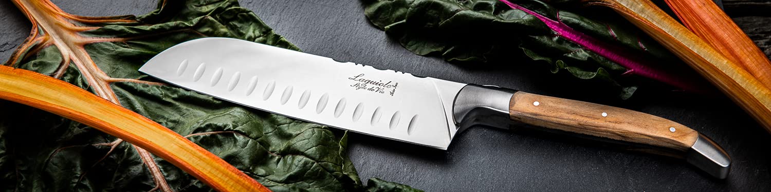 Laguiole Style de Vie Santokumesser Luxury Line, Olivenholz
