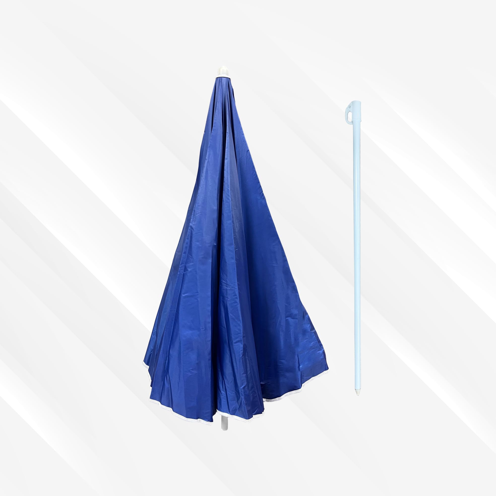 Amazon Brand - Umi SunSplash Beach Parasol | UV-Resistant Canopy, Tilt Adjustable, Lightweight & Foldable Sun Umbrella for Outdoor, Garden & Beach Use (Blue) - Image 2 thumbnail