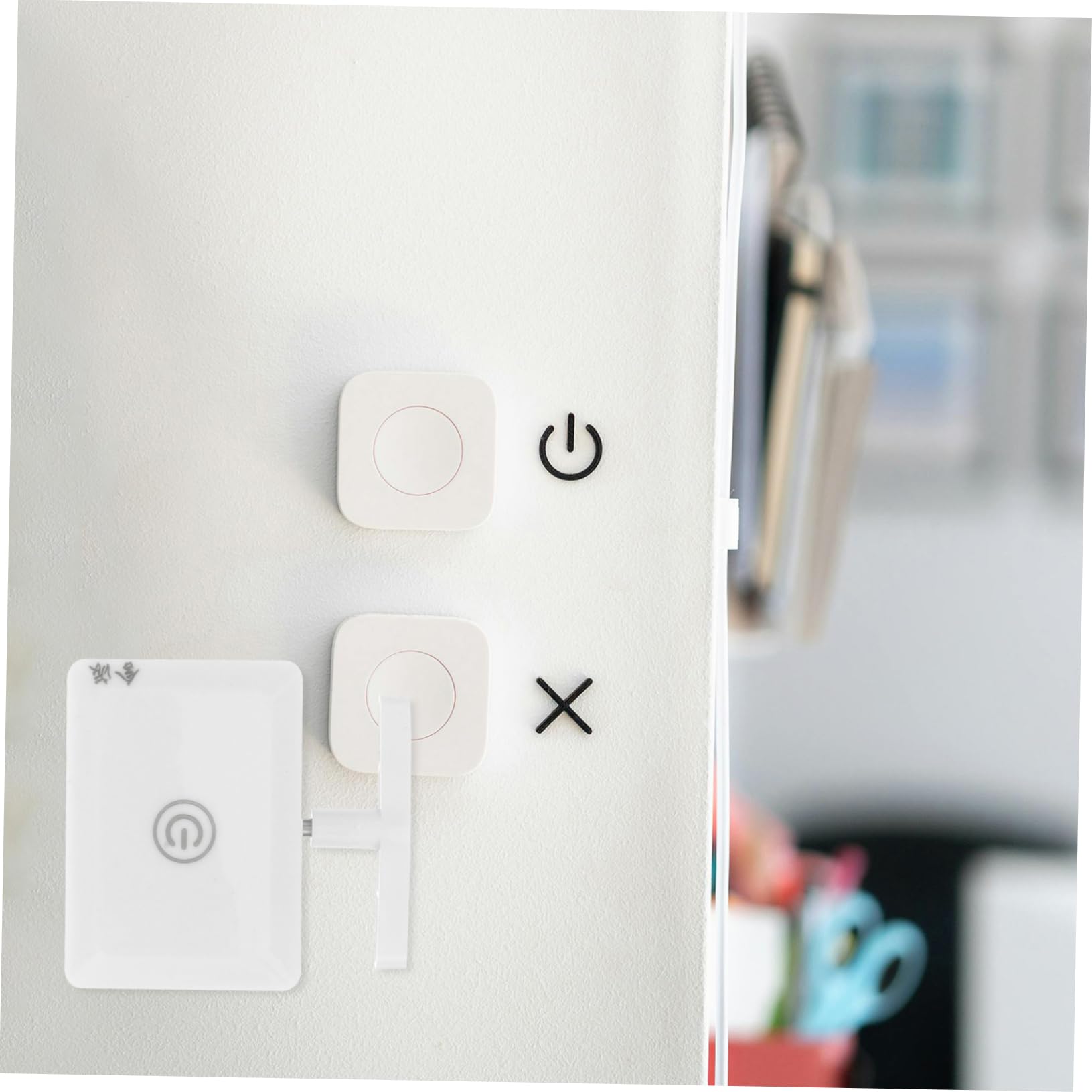 Veemoon Interruptor Inalámbrico 12v para Luces, Pulsador de Botón de Luz con Control Remoto, sin Cableado, Control a Distancia, 2 Juegos para Dormitorio
