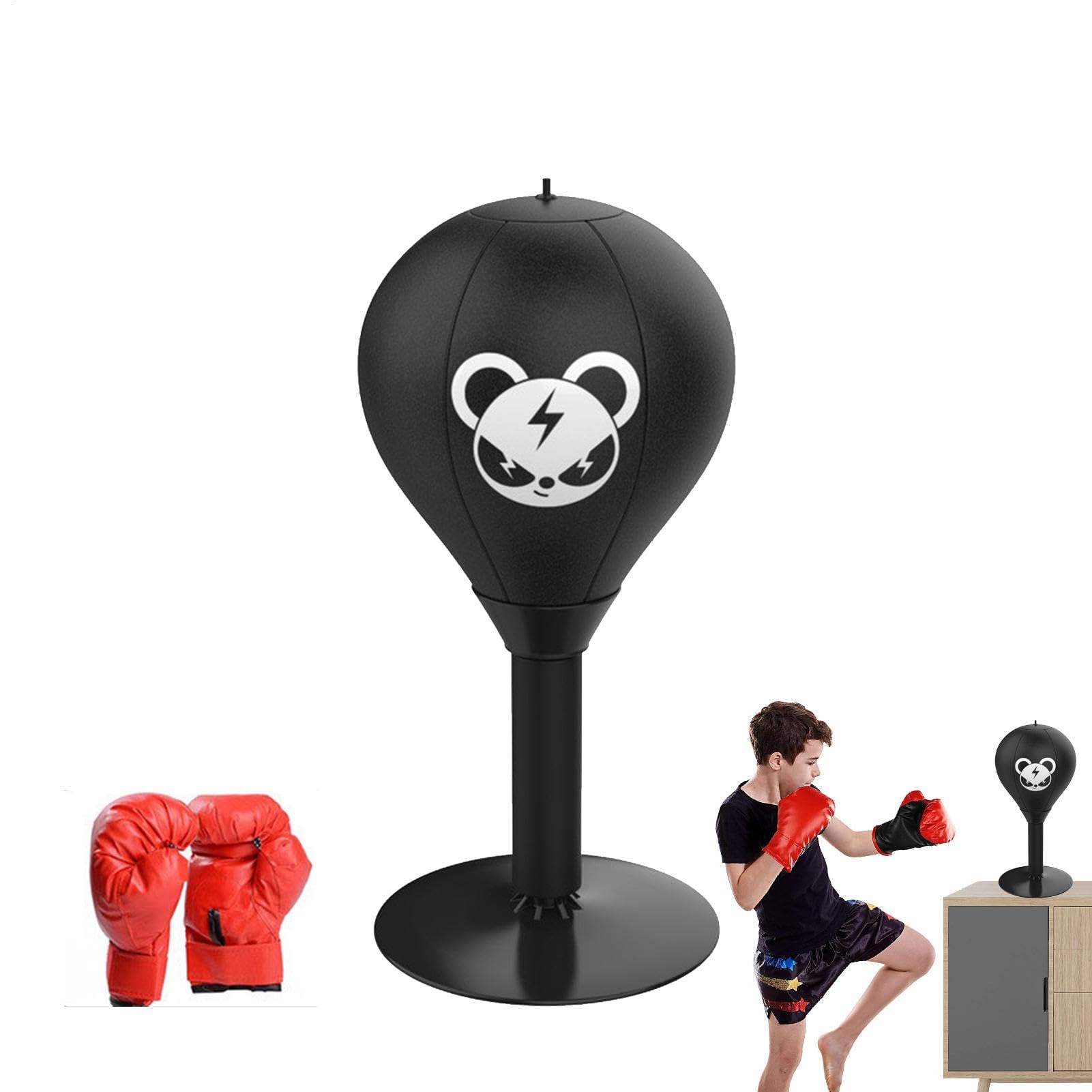 Desktop-Boxsack – Mini-Boxball zum Stressabbau für den Schreibtisch, Tisch-Boxball mit Saugnapf | Robuster Büro-Boxsack, Stressabbau-Boxball für Arbeitsplatz und Zuhause, Tisch-Boxball