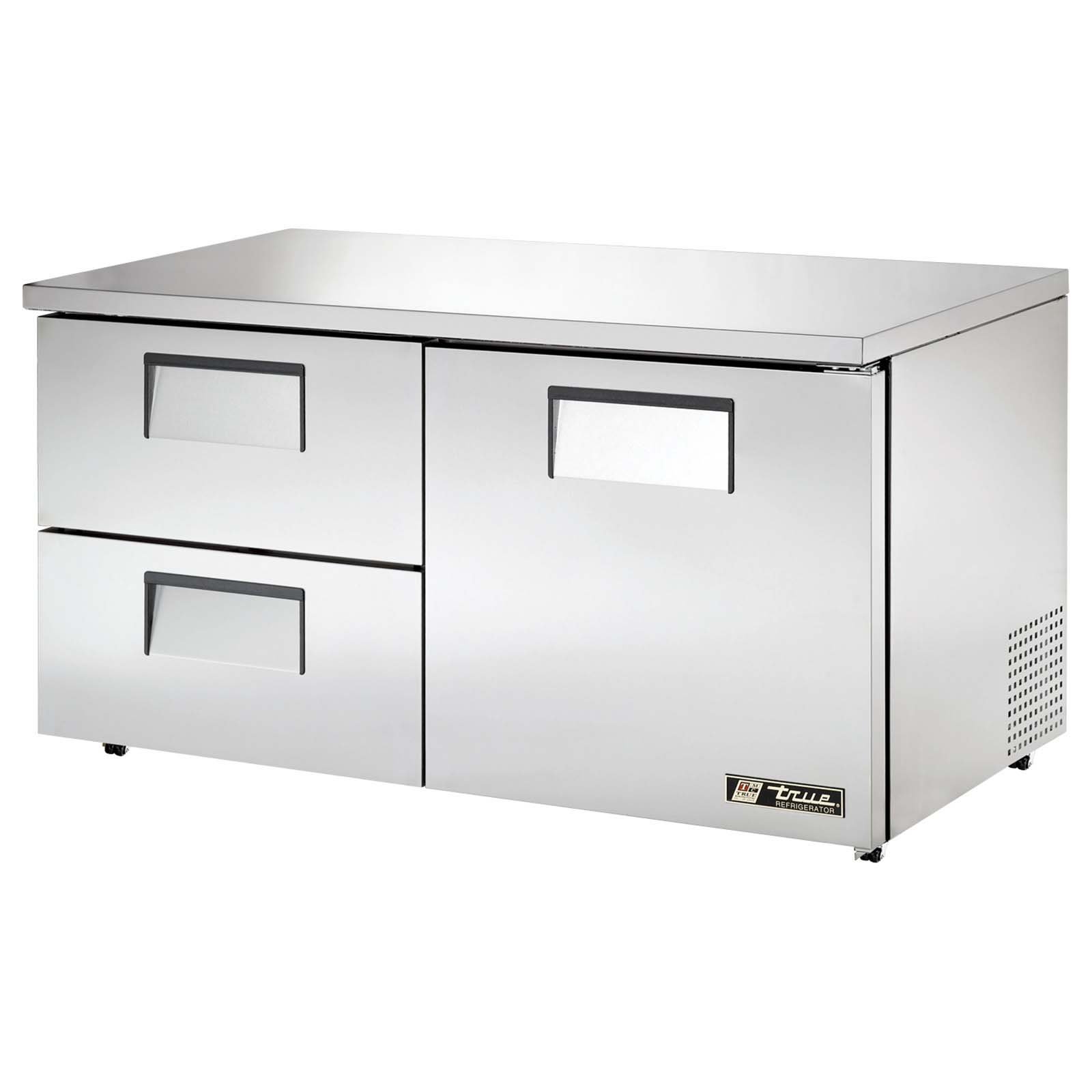 2-Drawer 15.5 Cu Ft Low Profile Undercounter Refrigerator by TRUE – 15.5 cubic_feet, Stainless-Steel, Model TUC-60D-2-LP
