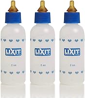 Vista 5 de Lixit Botella de lactancia de 2 onzas para gatitos, cachorros pequeños y animales pequeños (2 onzas, una botella)