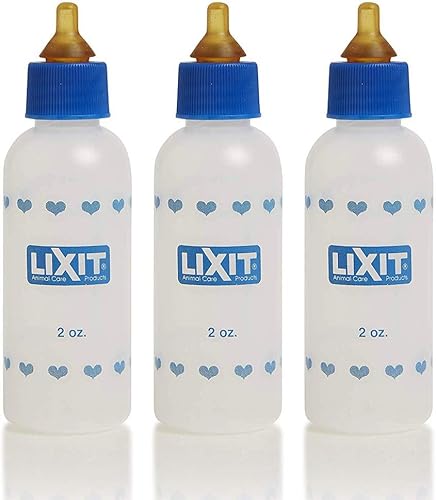 Miniatura 1 de Lixit Botella de lactancia de 2 onzas para animales pequeños (2 onzas, paquete de 3)
