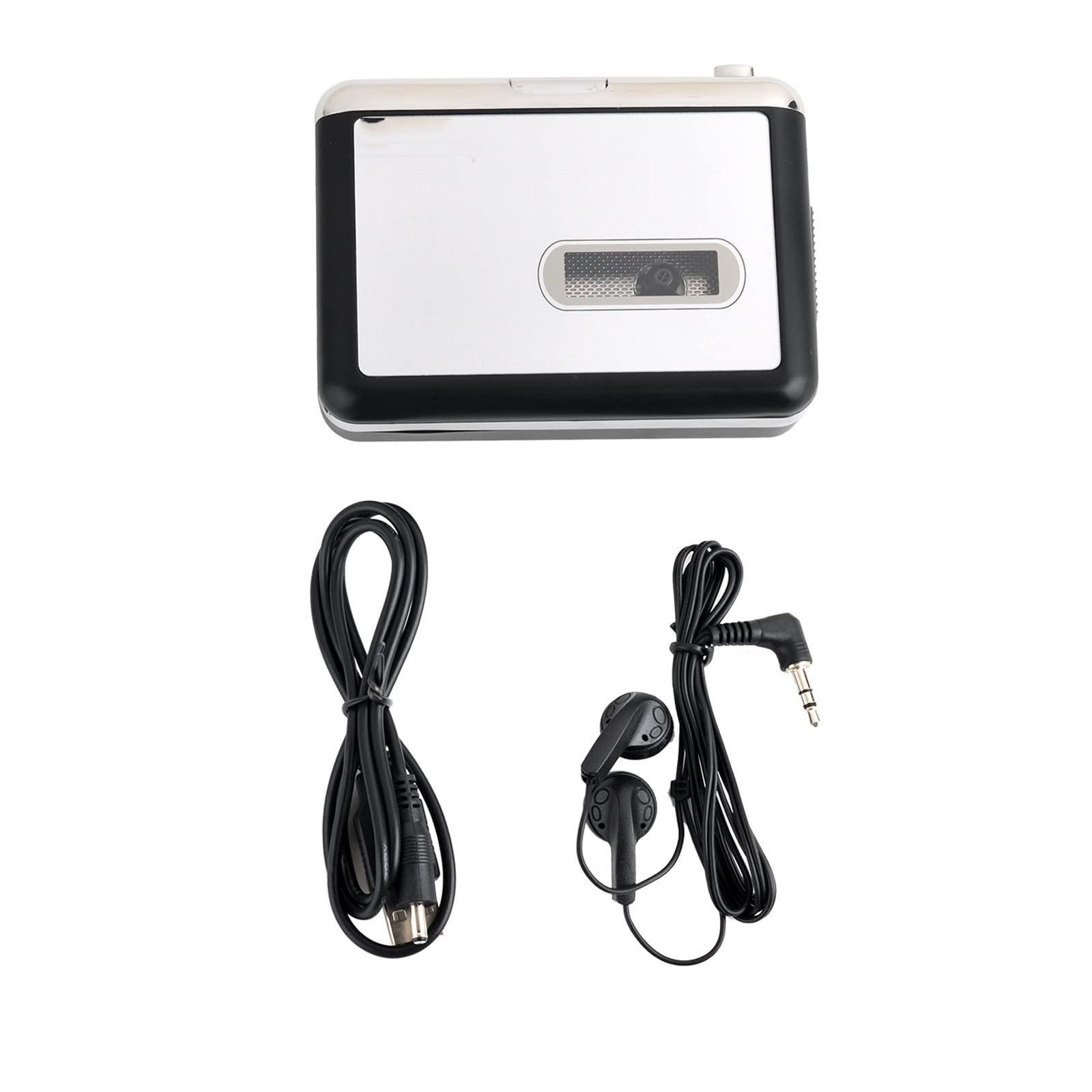 Convertitore di cassette USB, converte cassette in MP3 con riproduzione, salva direttamente sull'unità flash USB, facile registrazione