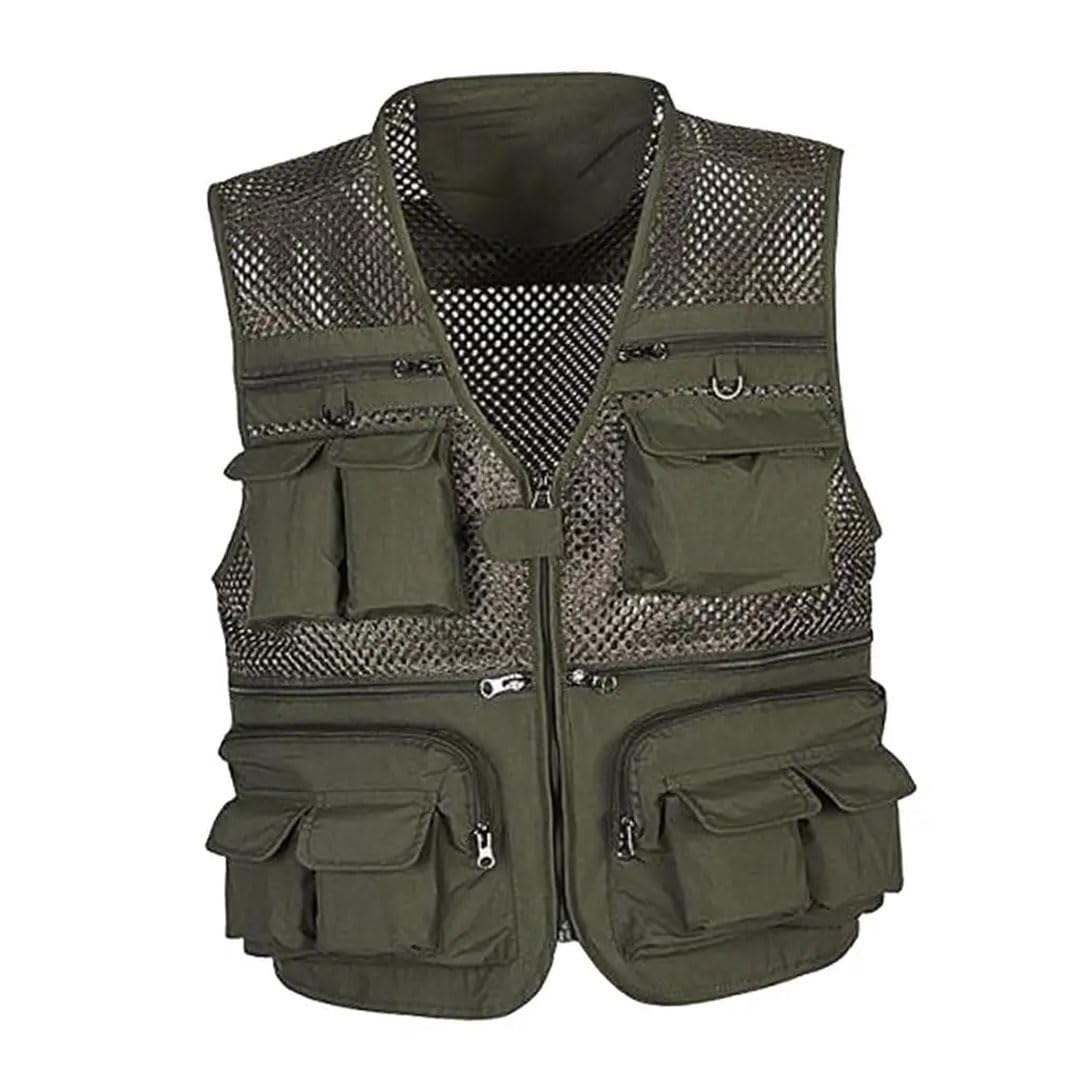 Gilet da uomo multi tasca fotografia pesca a mosca gilet da caccia all'aperto viaggio ad asciugatura rapida giacca pescatore