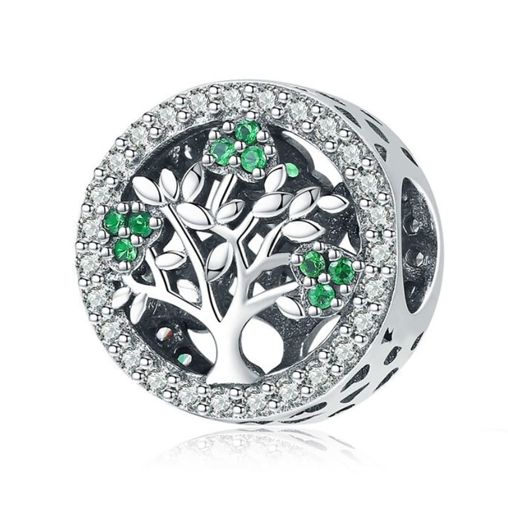 Annmors 925 Sterling Silver Charms, Animal Flower Plant Nature Bead Dangle Spring Pendant for Women Easter St. Patrick Holiday Jewelry Gift