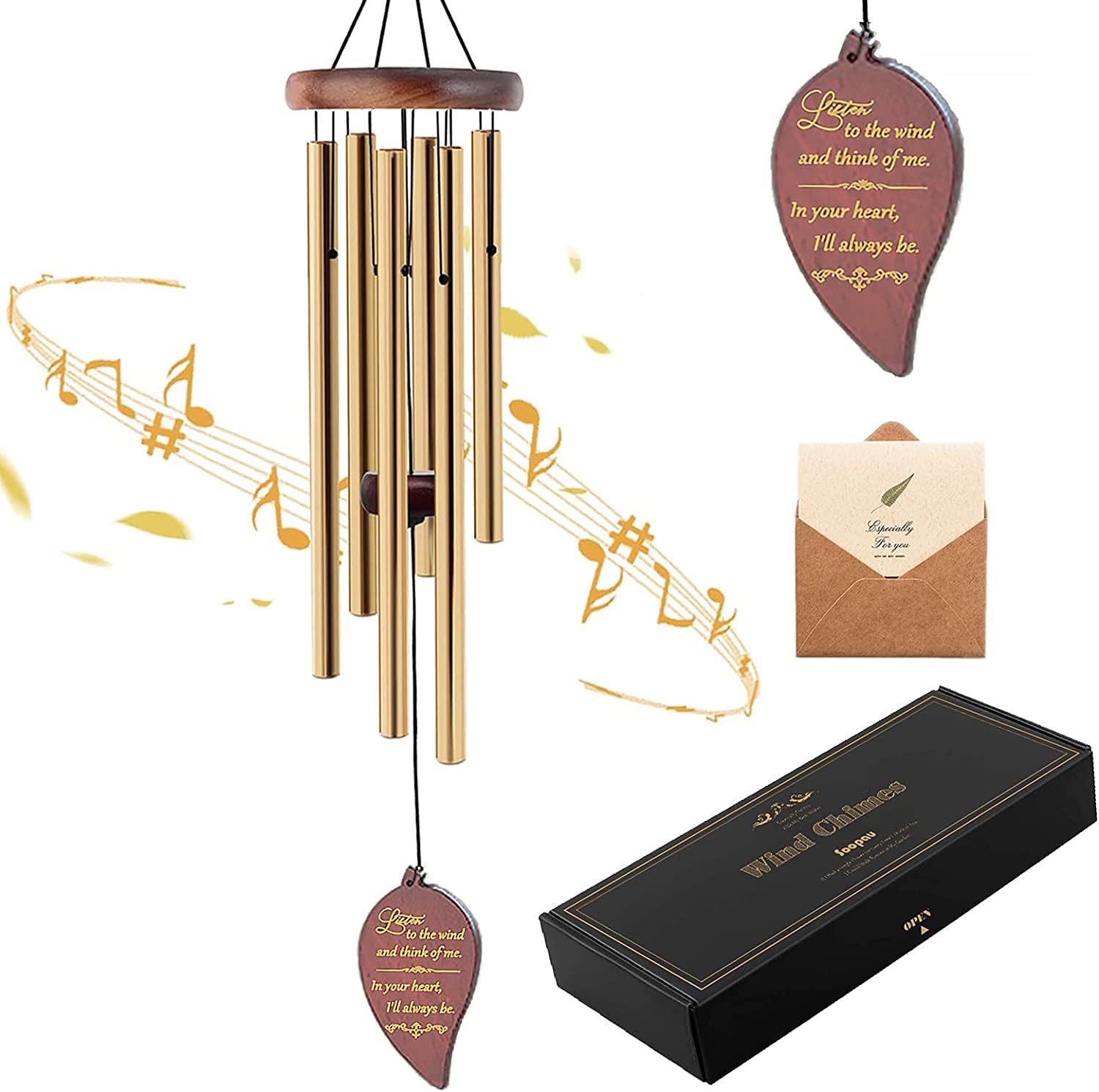 Serene Symphony: Premium Wind Chimes in an Elegant Box with Delightful Booklet for Home Décor and Relaxation