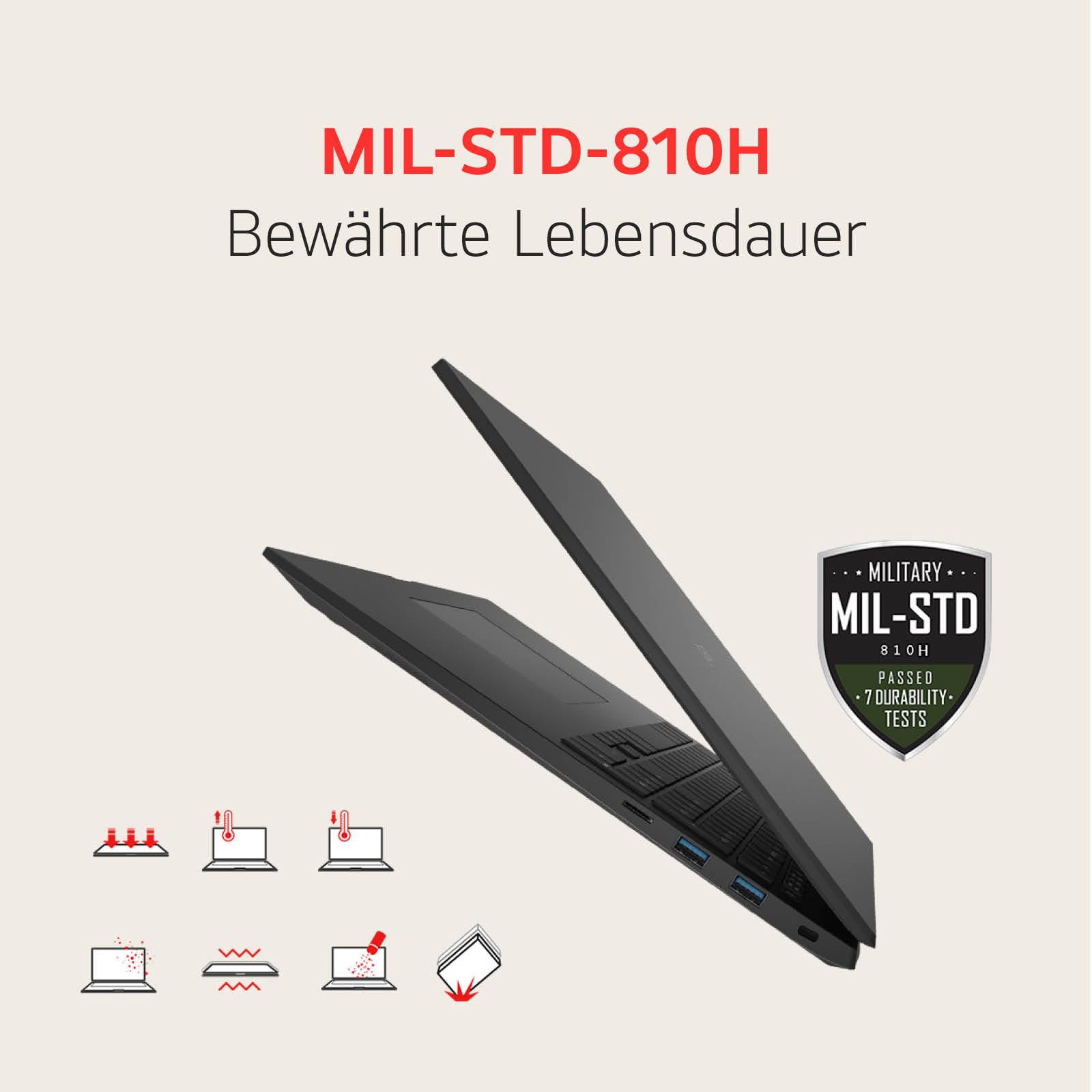 LG Gram 17 Zoll Laptop mit Intel Core Ultra 7, 32GB RAM, 2TB SSD, Windows 11, 16:10 IPS-Display, 17Z90S-G.AD7CG – Grau