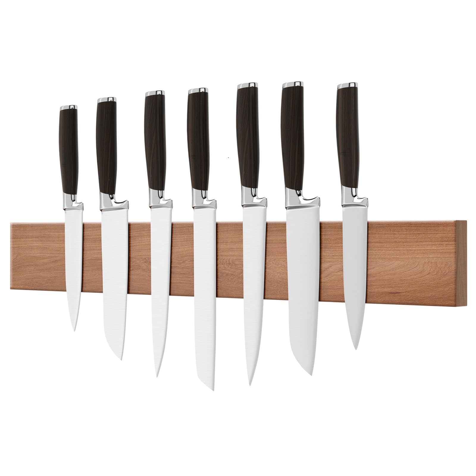 THMINS Magnetic Wood Knife Bar Holder Strips,24 Inch Magnetic Knife Holder