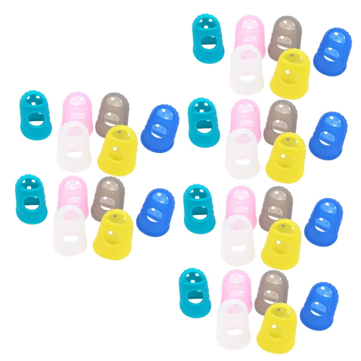 ERINGOGO 30 Pcs gorilla tips fingertip protectors Anti- slip Silicone Fingertip Protectors fingertip protectors silicone gel finger guards thumb picks stringed instrument Guitar