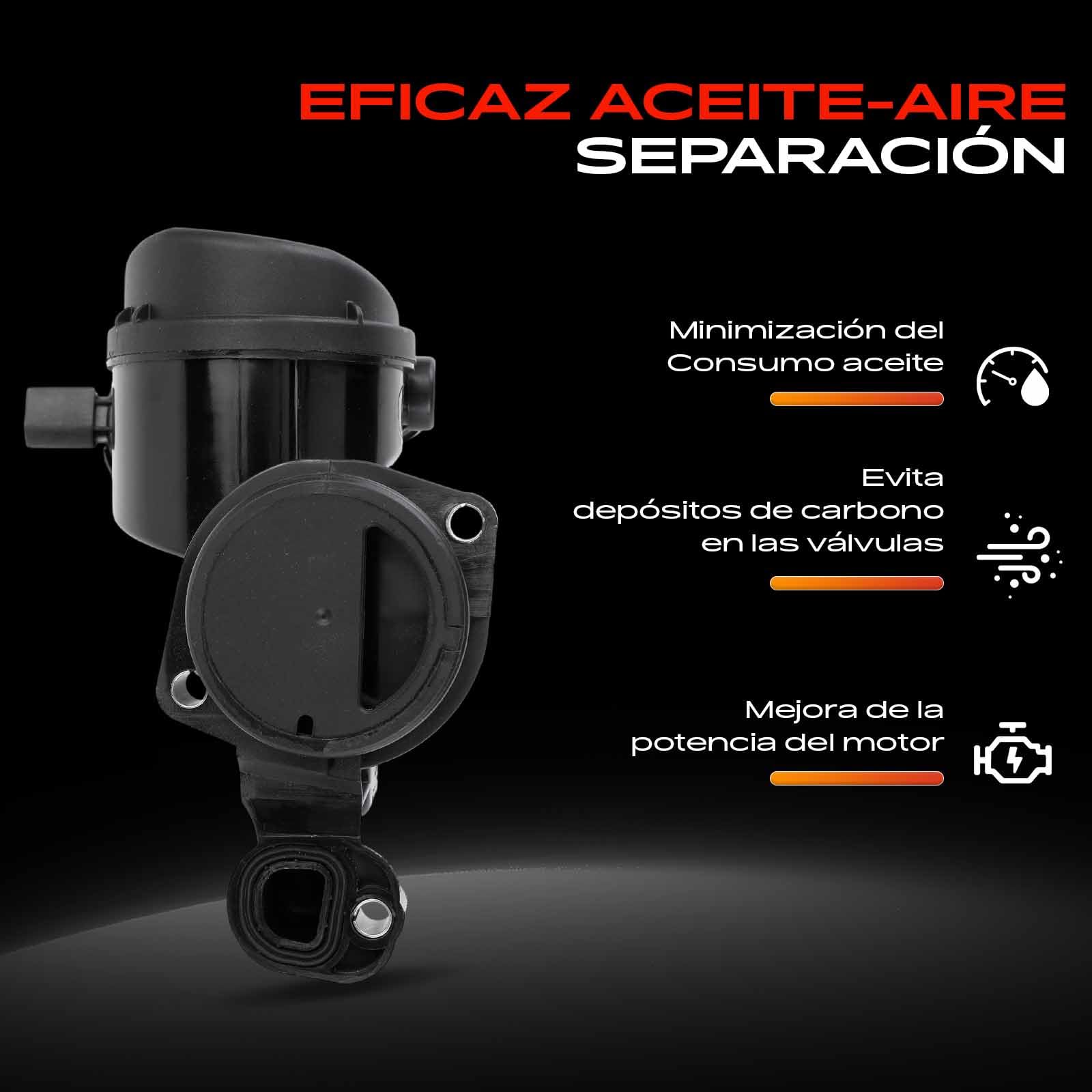 Frankberg Separador de aceite de Válvulaación del cárter Con junta Compatible con Cordoba 6L2 Ibiza III 6L1 Fabia I 6Y2 Polo 9A 9N Polo Berlina 9A2 9A4 9A6 9N2 Replace# 036103464AJ