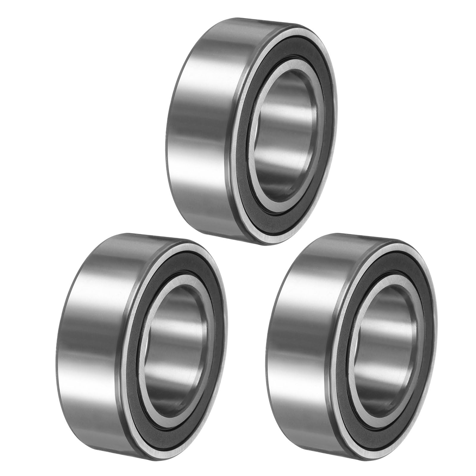 QUARKZMAN 3pcs Roulements à Contact Obliques, Roulement Radiaux à Bille à Contact Déclive Double Rangée Étanche 3210-2RS/5210-2RS pour Moteur Pompe Compresseur Machine Agricole, 50x90x30.2mm