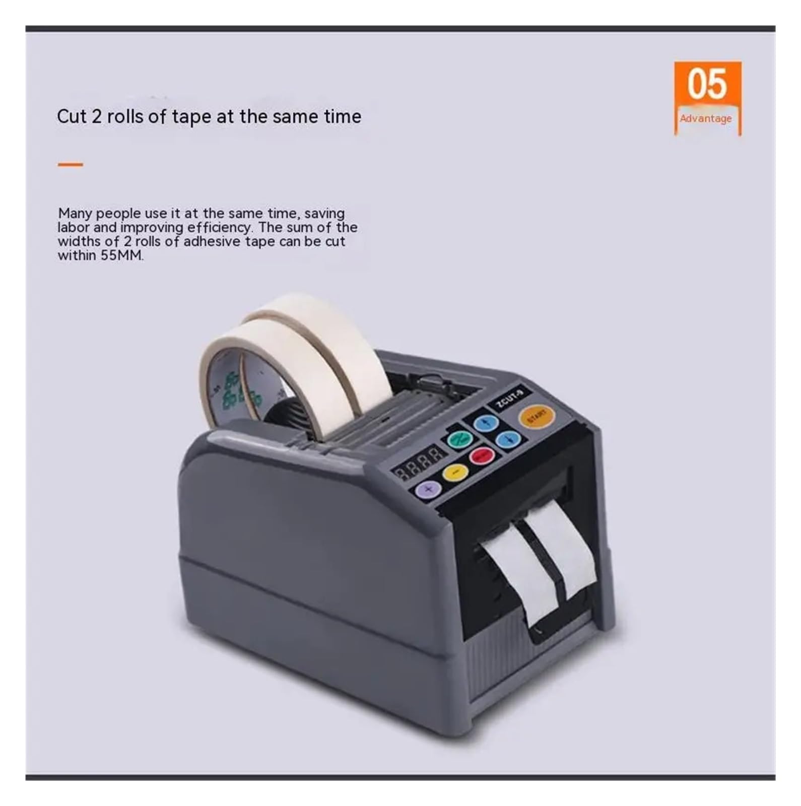 Dispensador Celo Automatico, Dispensador automático de cinta eléctrica, cortador de adhesivo, máquina cortadora de cinta eléctrica de papel adhesivo transparente,para envíos, escuelas, hogares