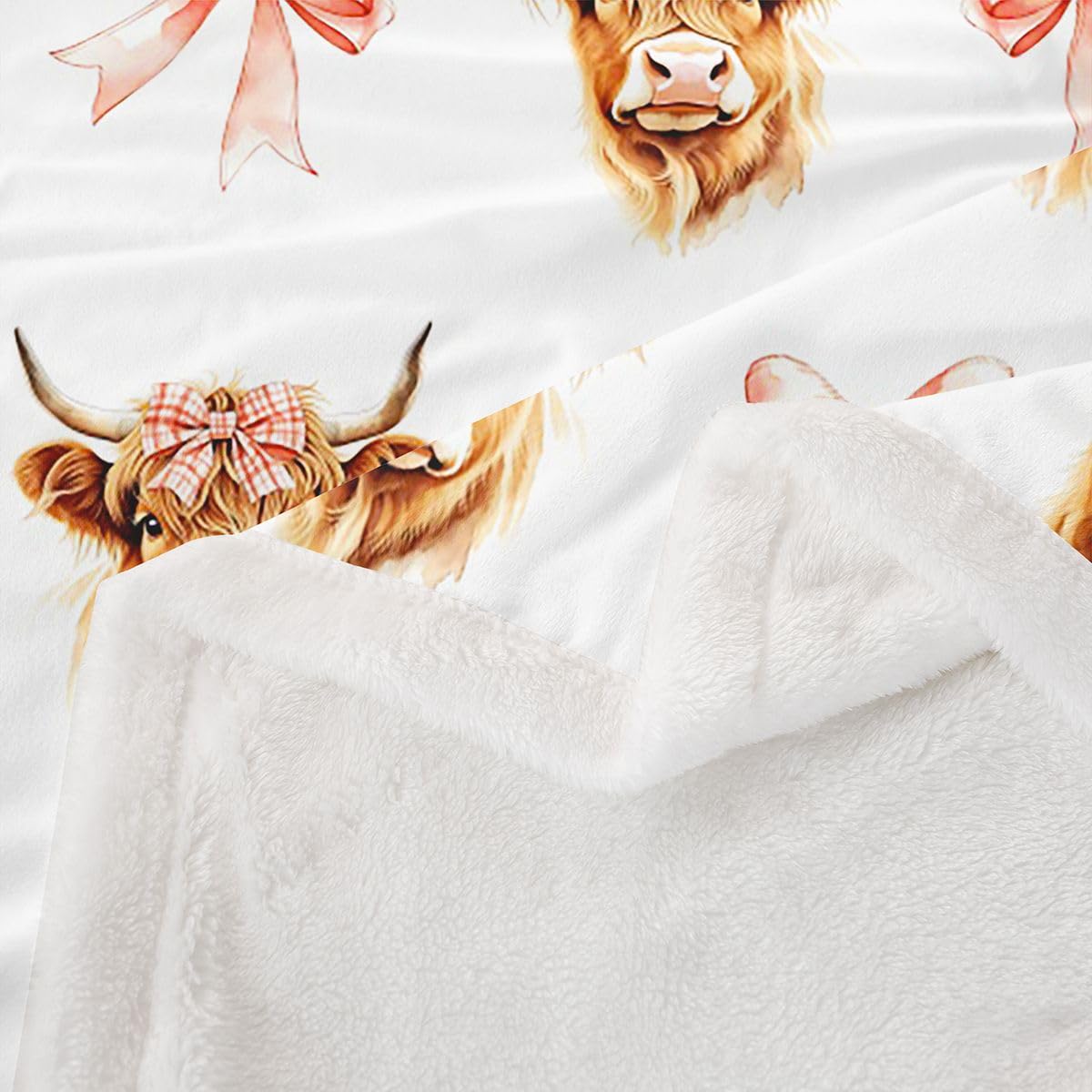 Homewish Süß Hochlandrind Sofadecke 150x200cm