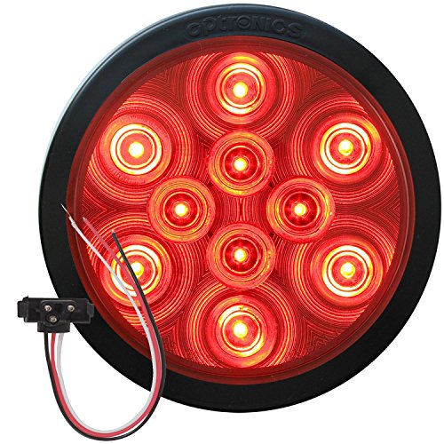 Kit Luz LED Optronics Rojo 4" Redondo Sellado miniatura 2