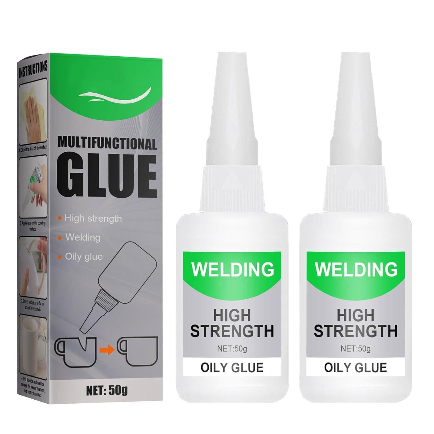 Welding High-Strength Oily Glue, Welding Multifunctional High Strength Oily Super Glue for Everything (2pcs)