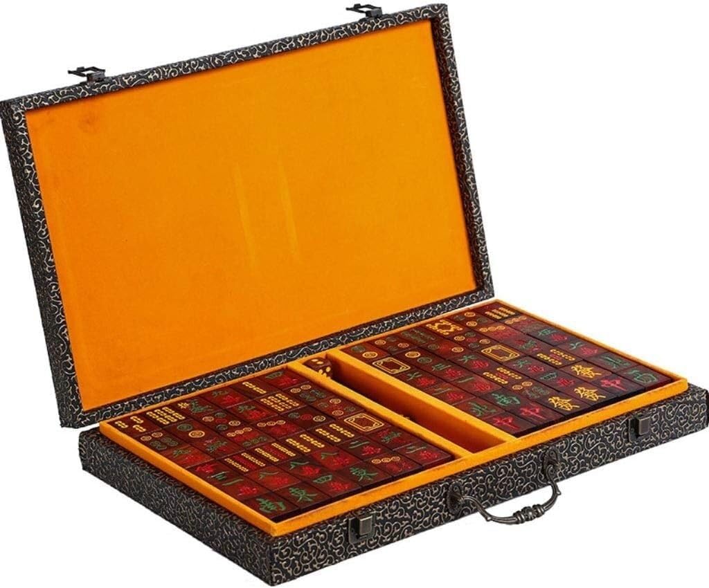 Mahjong Portable avec Boîte pour Ne Plus Perdre Vos Tuiles