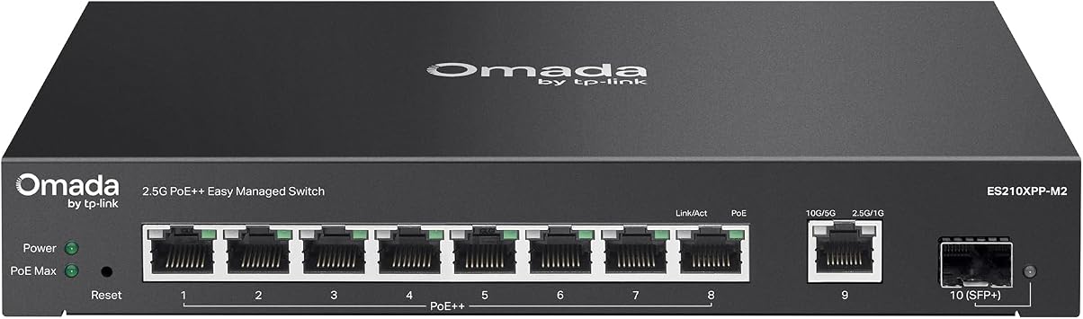 Omada 8 Port 2.5G PoE++ Easy Managed Switch w/ 210G Uplink