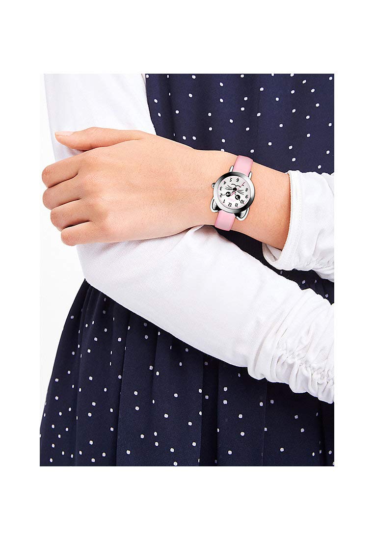 s.Oliver Mädchen Analog Quarz Armbanduhr mit Silikon Armband