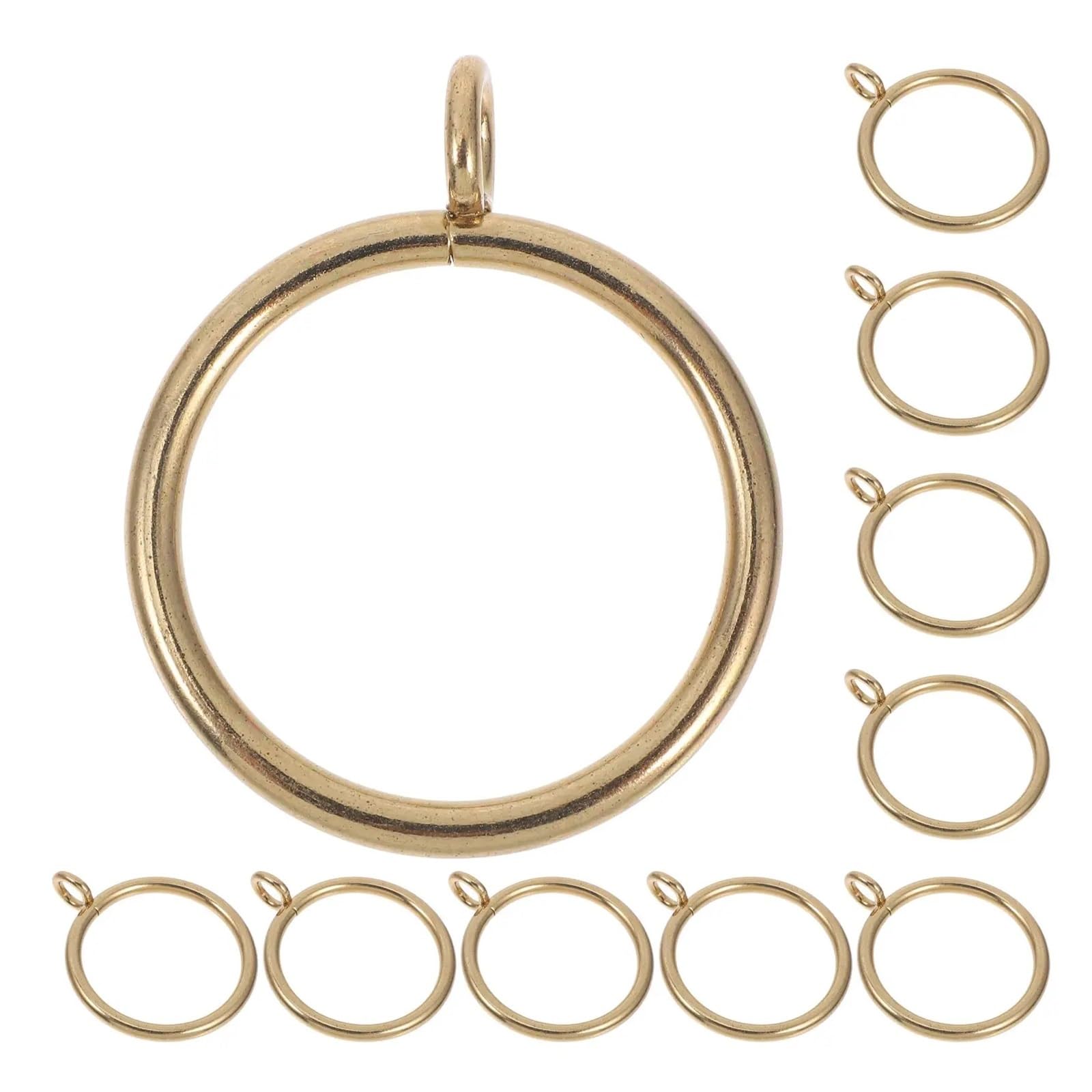 cafe curtain rings 40Pcs Window Curtain Rings and Metal Holdbacks Hanging and Drapery Slide Brass Rod Holdback Accessories