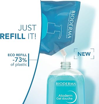 Bioderma Atoderm Shower Gel - Body Wash for Normal, Dry & Sensitive Skin, Gentle Cleanser that Softens & Protects Skin, Soap Free, Subtle Fragrance - 1L