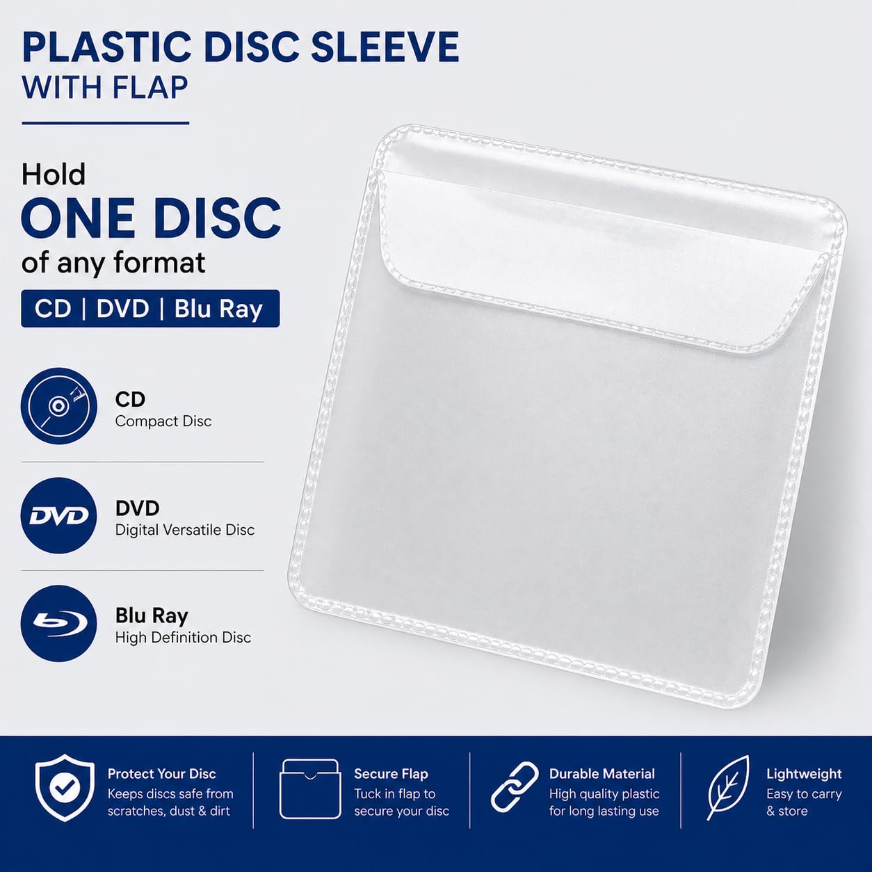 Dragon Trading®, 100 buste trasparenti in plastica per CD, DVD, custodie trasparenti da 80 micron, confezione da 100