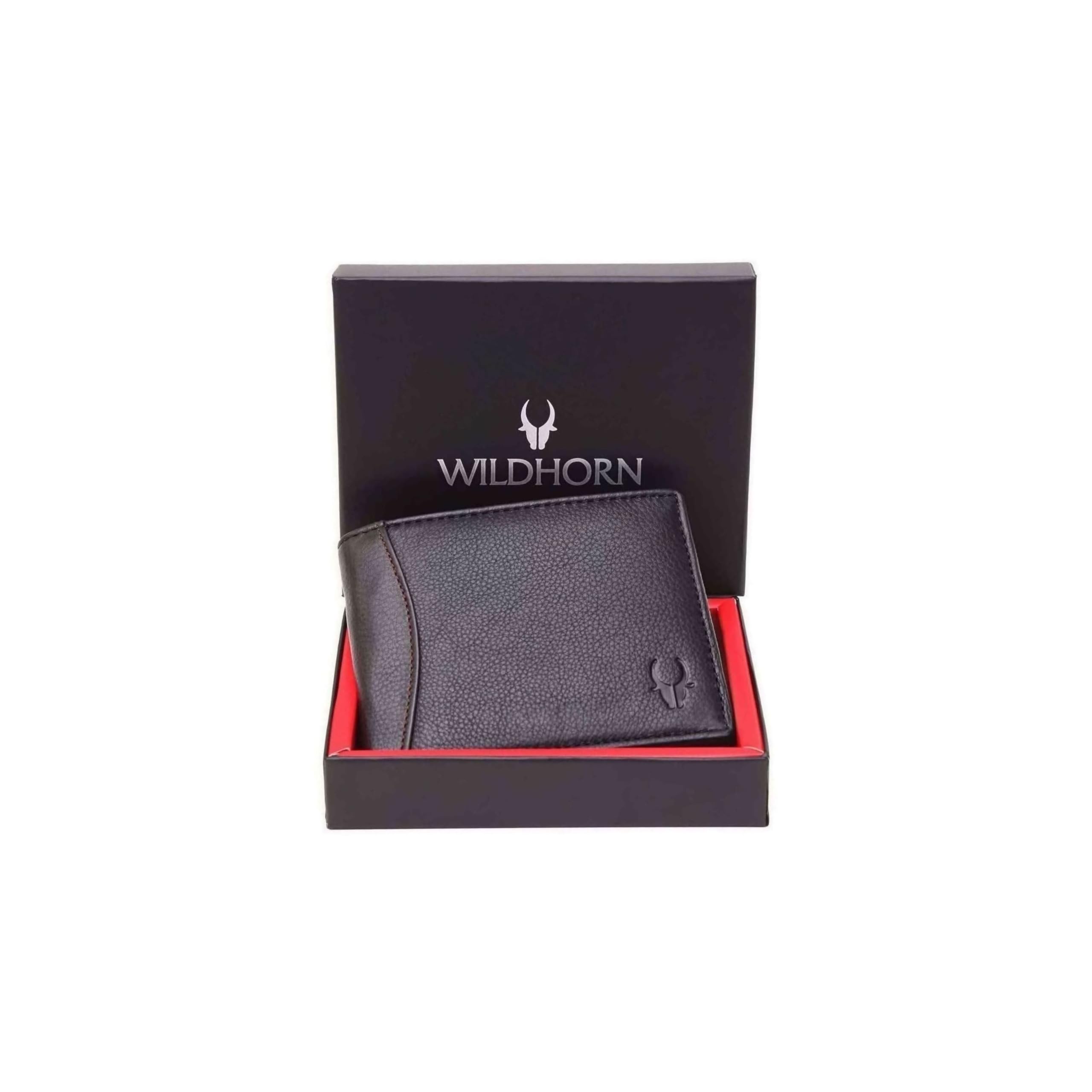 WildHorn Men's Wallet Free Size Black