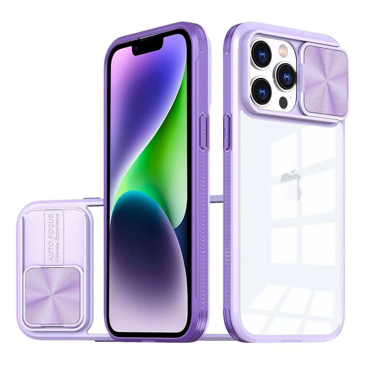 Custodia In Silicone Per IPhone 14 Plus, Morbida, Con Protezione Fotocamera, Fodera Microfibra, Viola - 3