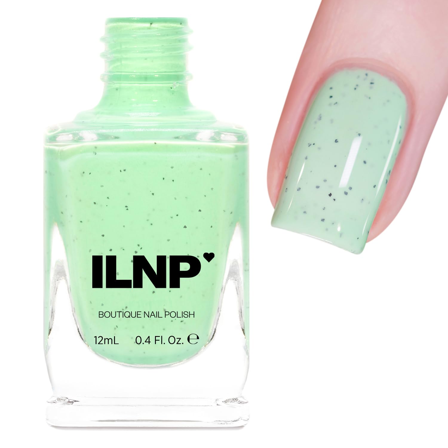 ILNP Mint Chip - Creamy Mint Green Speckled Spring Nail Polish