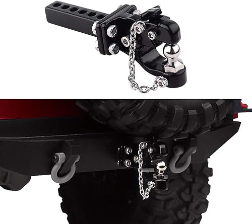 INJORA Escala 110 Accesorios RC Gancho de remolque Receptor de enganche de caída, para RC Crawler TRX4 Axial SCX10 90046 (sin hebilla de bola)