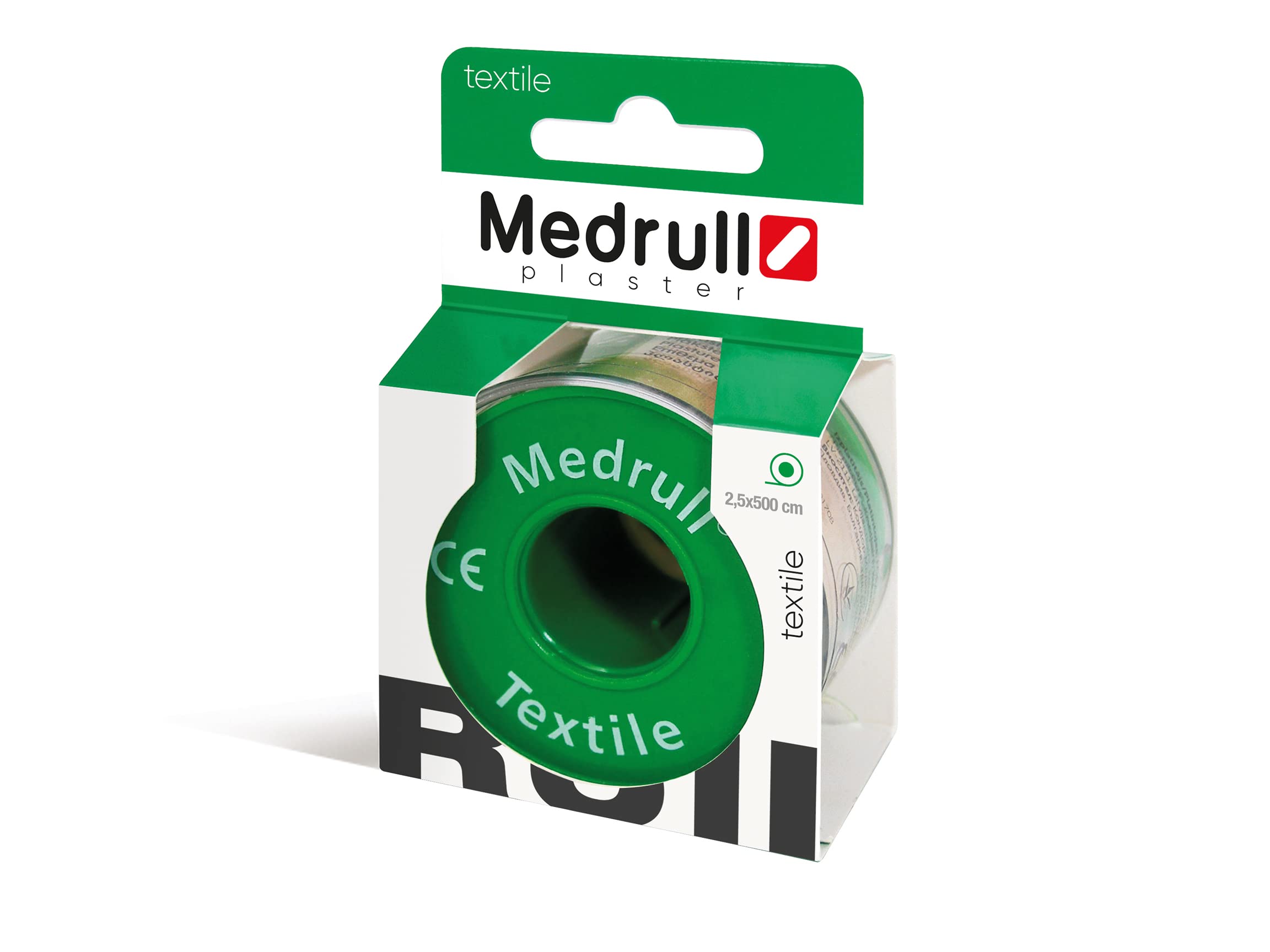 Medrull Cerotto Di Fissaggio Classico In Rotolo – 5 M X 2 Cm, Bianco, Senza Lattice, Ipoallergenico, Per Ferite E Fissaggio Medicale