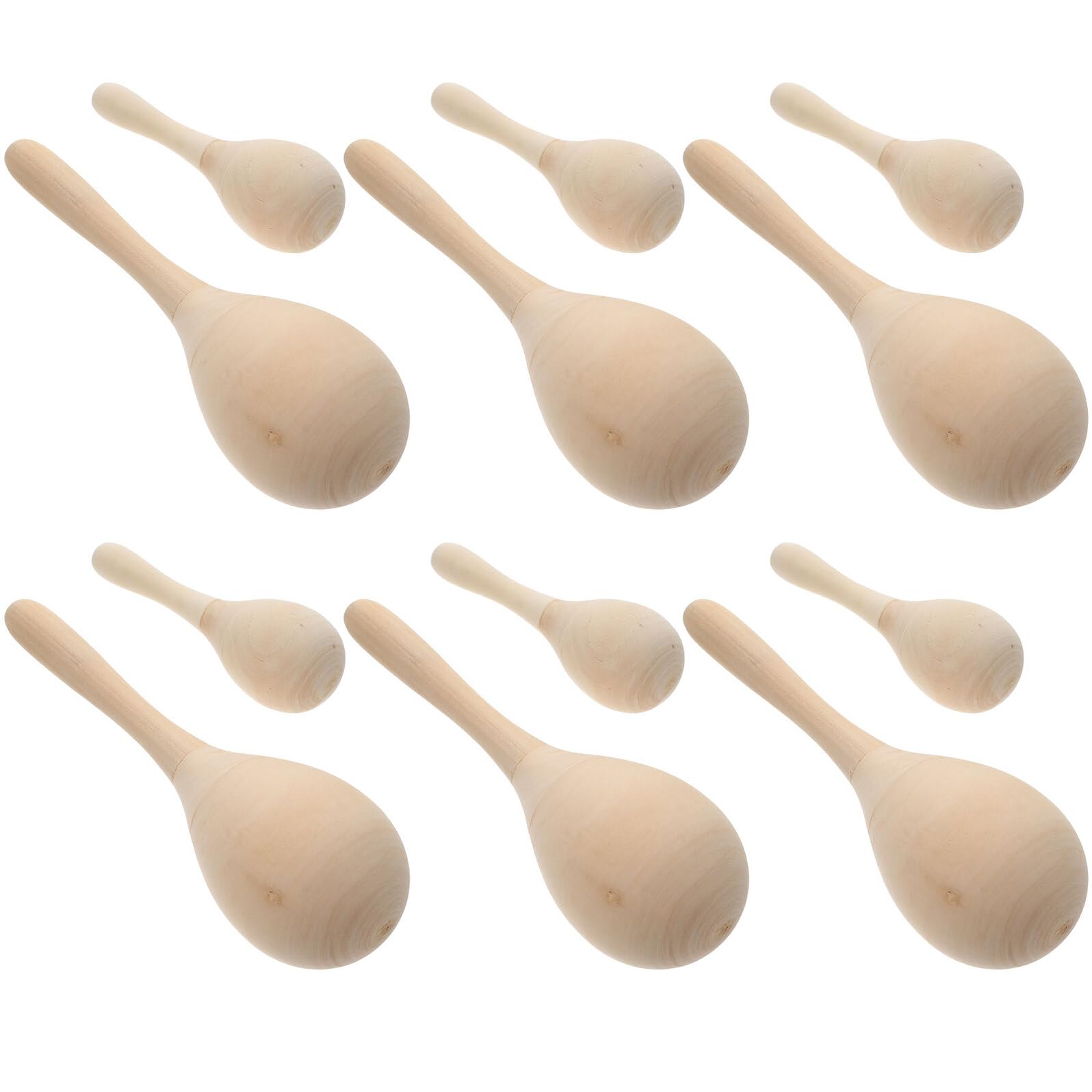 Maracas in Legno Per Ragazzo Ragazza 12 Pezzi Fai Da Te, Strumento Musicale Shaker Compatto, Giocattolo Didattico Creativo Per Scuole e Feste