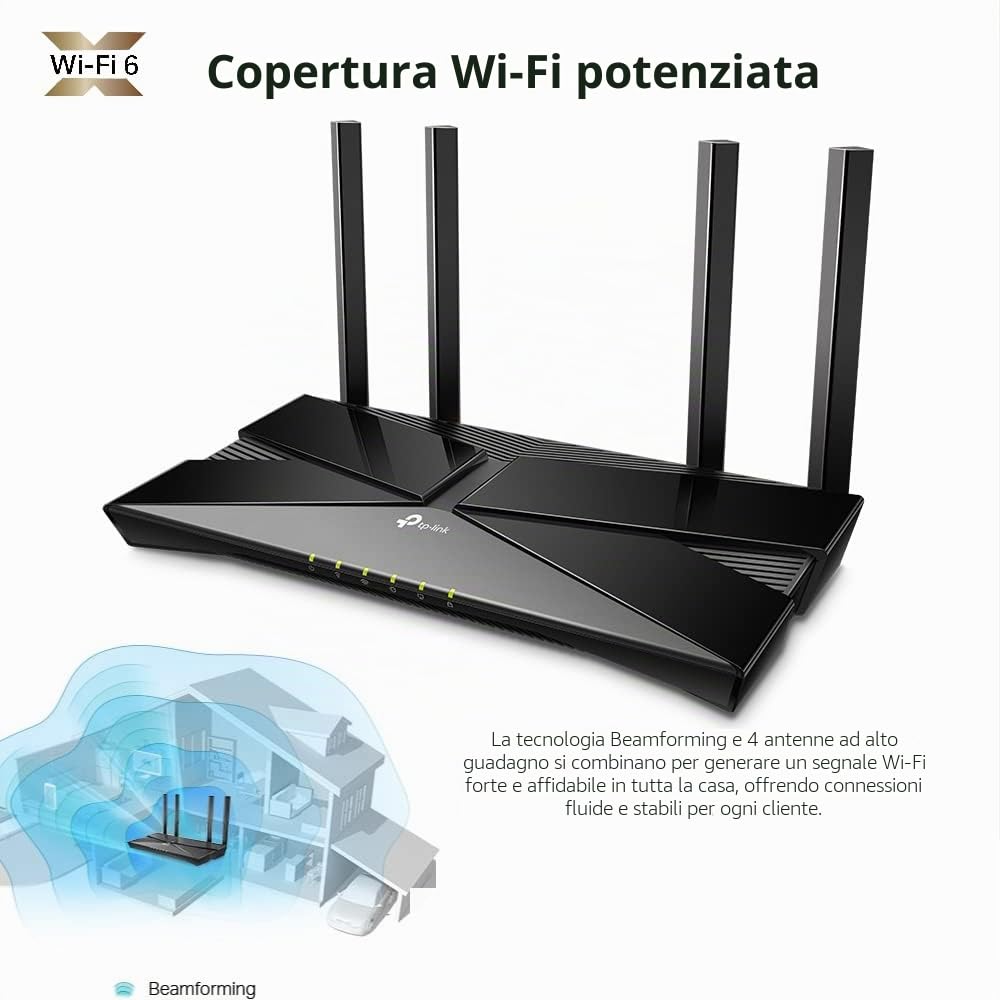 TP-Link Next-Gen Wi-Fi 6 AX1500 Mbps Gigabit Dual Band Wireless Cable Router, OneMesh Supported, Triple-Core CPU, Ideal for Gaming Xbox/PS4/Steam and 4K, Compatible with Alexa (Archer AX10)
