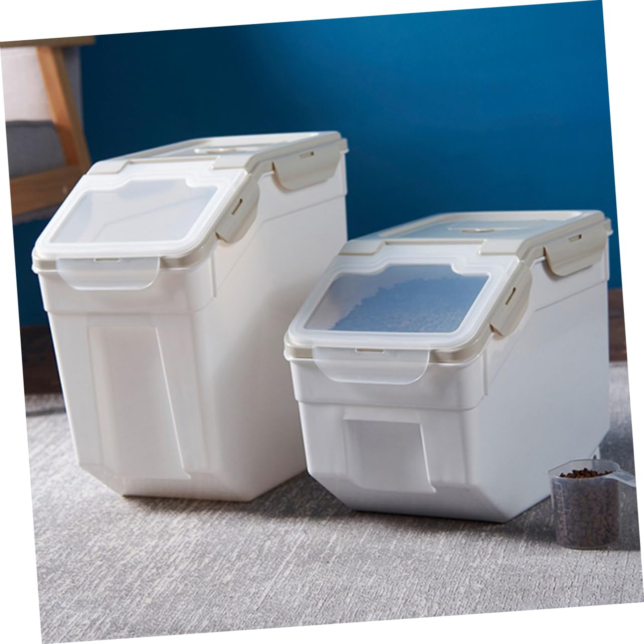 ibasenice 1pezzi Contenitore Per Per Animali Domestici Secchio Sigillante Realizzato in Plastica Pp Di Struttura Resistente e Salutare Per Alimenti Secchi Ecc Garantisce Conservazione Lunga