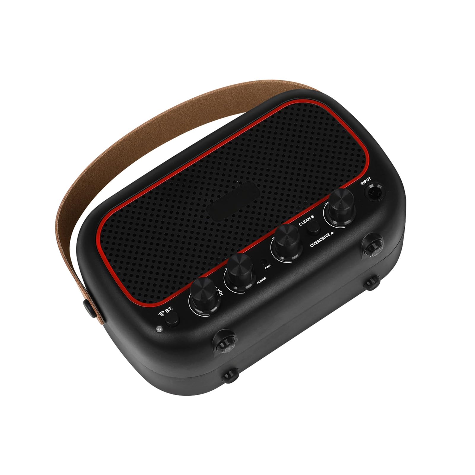 Tragbarer Gitarrenverstärker 10 W, BT-Musikwiedergabeverstärker, Wiederaufladbarer Batterieverstärker mit Kopfhöreranschluss und Sauberer Overdrive-Dual-Tone-Steuerung, Ideal für E-Gitarre