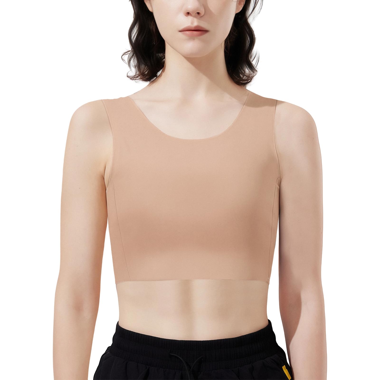 Seamless Chest Binder Transgender FTM Tomboy Sport Breathable Compression Binder Bra Pullover Tank Top