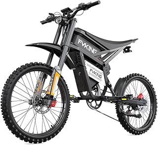 FVKING E6 Electric Dirt Bike, 2000W Motor 60km/h Off-Road E-Bike, Dual 52V 20AH Battery 31 Miles Range, 7-Speed Gear Dual ...