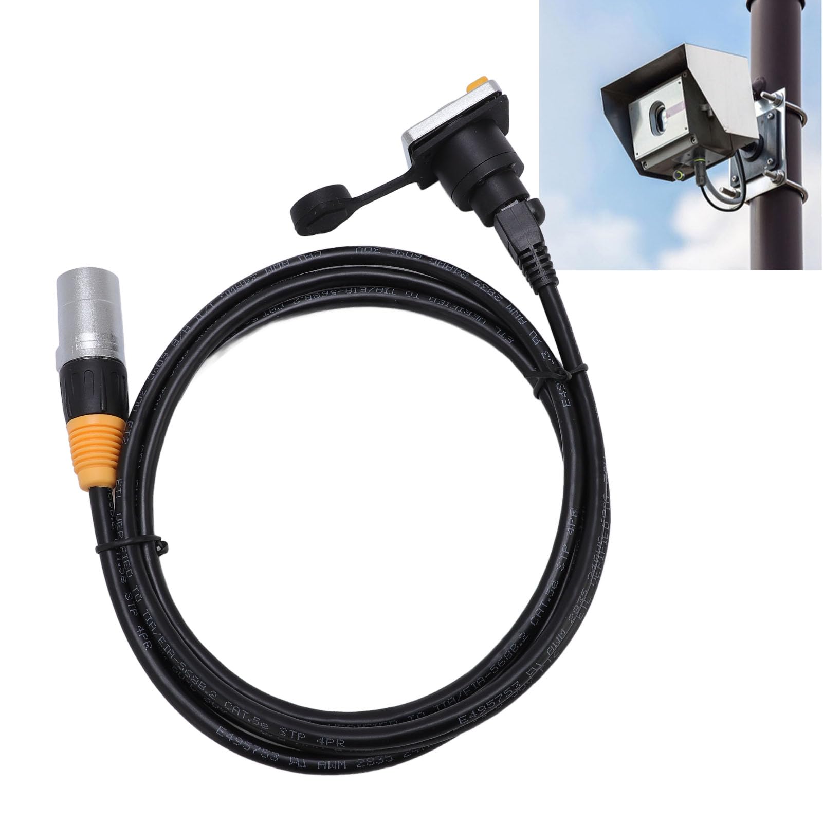 Câble d'Extension Ethernet STP RJ45 Mâle vers Femelle, Conception Étanche Connexion Stable Adaptateur Réseau LAN pour Routeurs Commutateurs Caméras (1.km/4.adjectif)