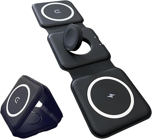 Cargador inalámbrico 3 en 1 con adaptador, estación de carga inalámbrica rápida, almohadilla de carga inalámbrica compatible con series 1514131211,