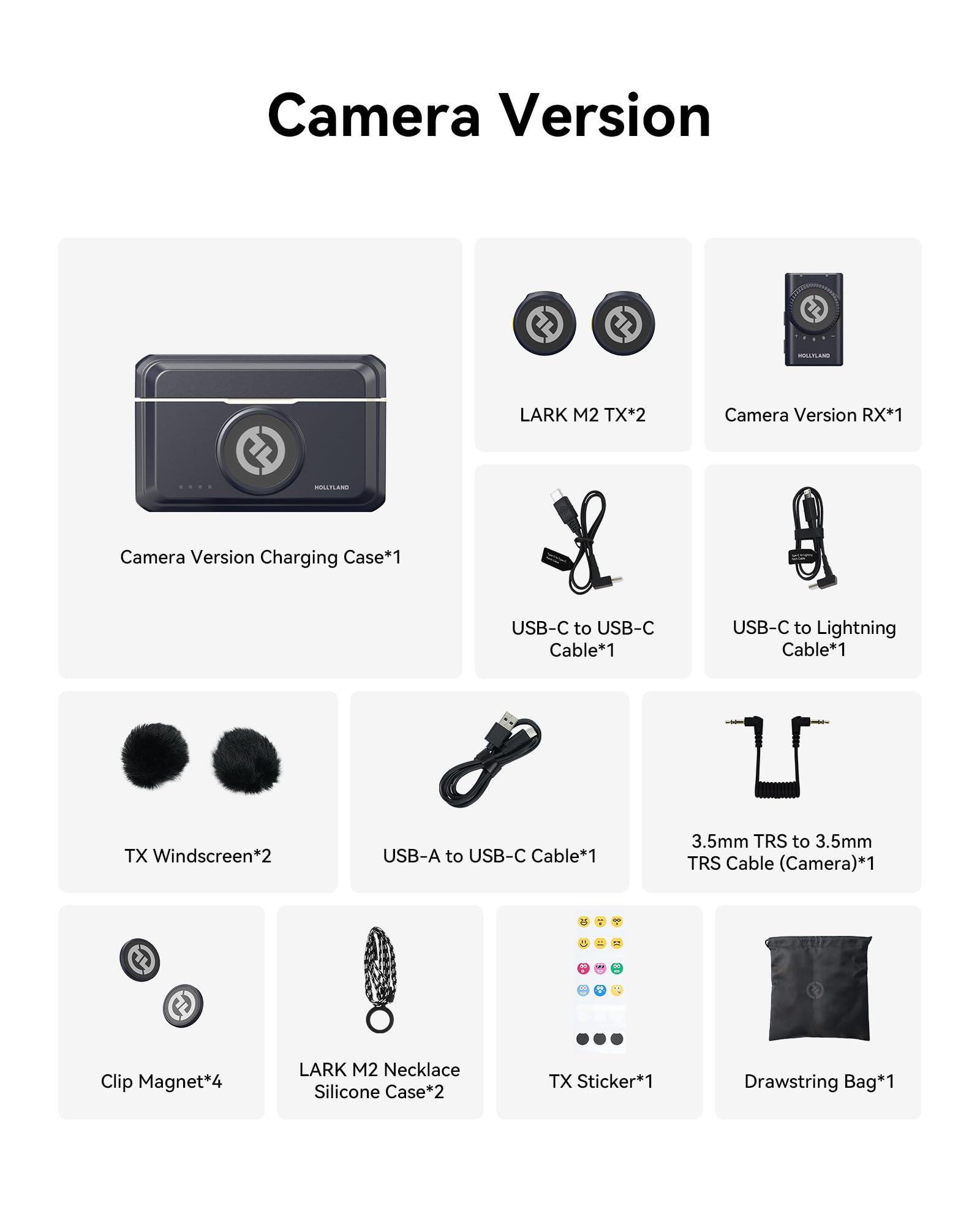 HOLLYLAND Lark M2 Microphone Lavalier pour DSLR Caméra