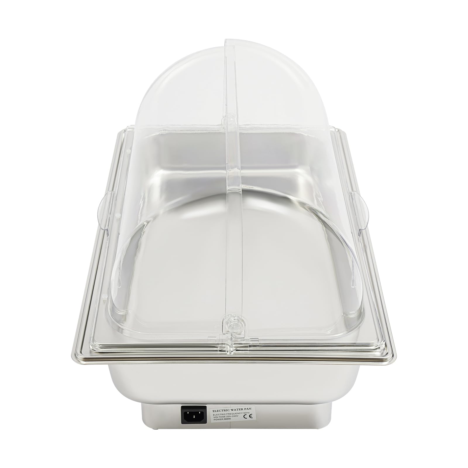 Contenitore termico in acciaio inox, 600 W, per buffet, chafing dish a buffet, chafing dish buffet, set caldo in acciaio inox, per ristoranti a buffet (1 padella per alimenti)